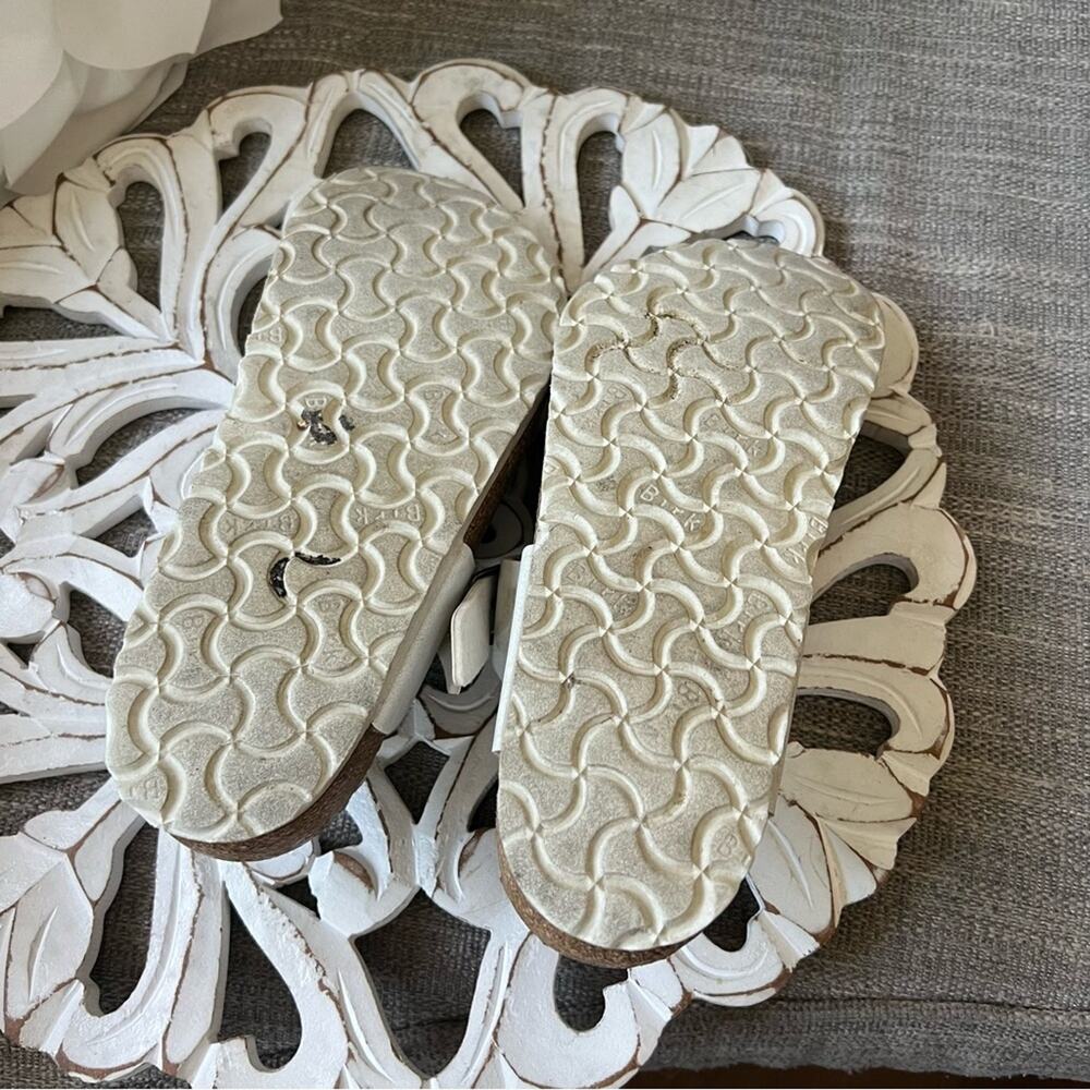 Birkenstock White Leather Sandals Shoes Women’s 7 - Picture 4 of 8
